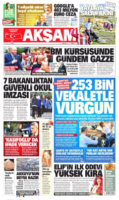 Akşam Gazetesi Manşetleri