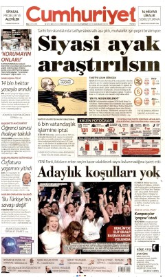 Cumhuriyet Gazetesi Manşetleri