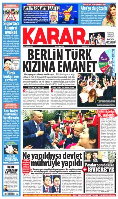 Karar Gazetesi Manşetleri