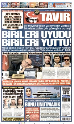 Tavır Gazetesi Gazetesi Manşetleri