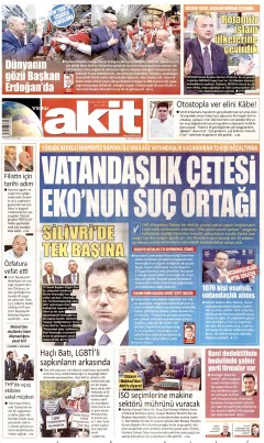 Yeni Akit Gazetesi Manşetleri