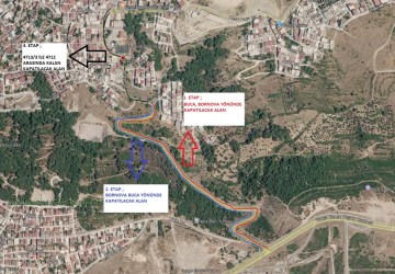İzmir’de Buca-Bornova Hattında Şahin Tepesi Yolu Yenileniyor