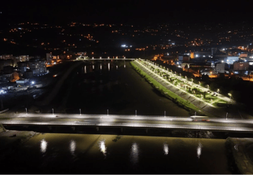Ordu’da Melet Köprüsü Yeni Aydınlatmasıyla Geceleri de Dikkat Çekiyor