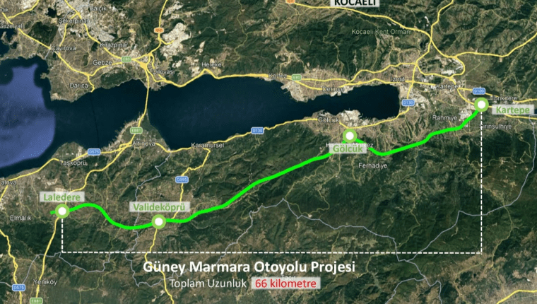 Kocaeli-Yalova Otoyolu Projesinde Kritik Adım