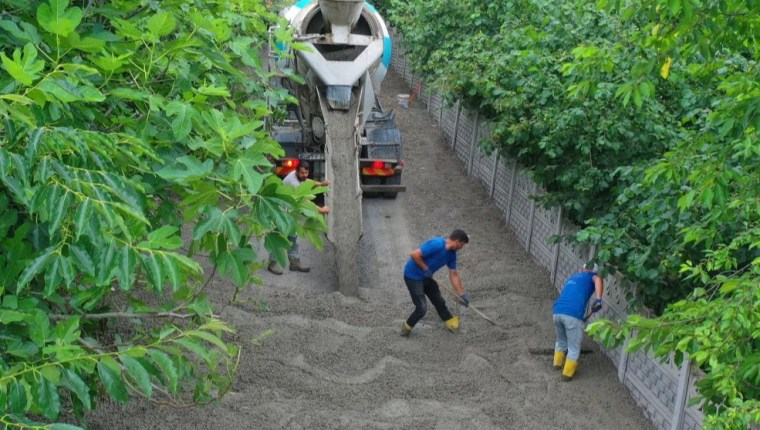 Ordu’da Kırsal Ulaşım Güçleniyor: Hanyanı’nda Beton Yol Çalışması