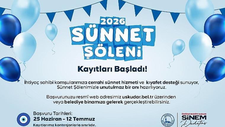 Üsküdar Belediyesi'nde 2026 Sünnet Şöleni İçin Kayıtlar Başladı