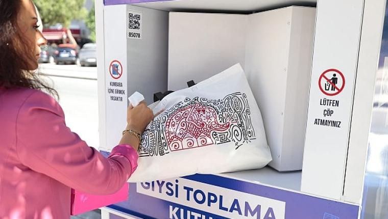 Konaklıların eski giysileri çöpe değil geri dönüşüme gidiyor