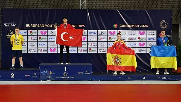 14 Yaşındaki Milli Masa Tenisçimiz Görkem Öçal Avrupa Şampiyonu Oldu