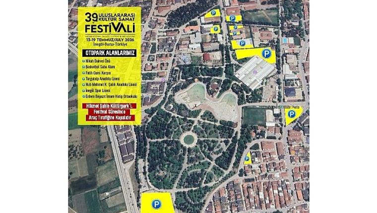 İnegöl Belediyesi'nden Festival Süresince Otopark Düzenlemesi