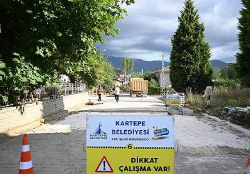 Kartepe'de Üstyapı Çalışmaları Aralıksız Sürüyor
