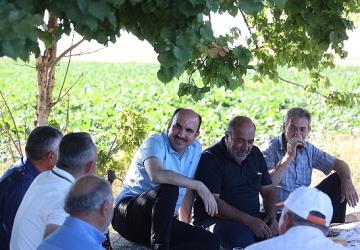 Başkan Altay Altınekin'de Hasat Yaptı