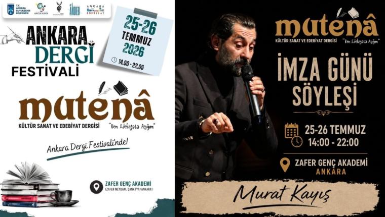 Ankara Dergi Festivali başlıyor: Mutenâ Dergisi Adıyaman’ı temsil edecek
