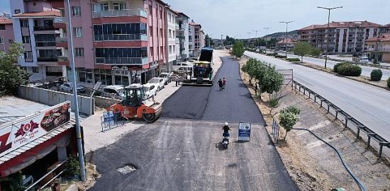 Kula Seyitali Mahallesi'nde Sıcak Asfalt Çalışması Tamamlandı