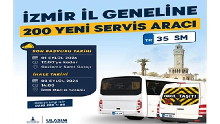 Büyükşehir'den İzmir'e 400 yeni servis aracı plakası