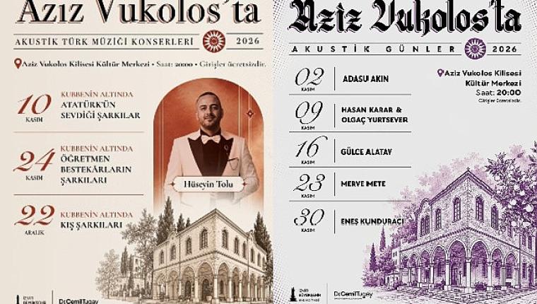 Aziz Vukolos'ta akustik müzik konserleri başlıyor