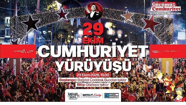 Kadıköy'de Büyük Cumhuriyet Yürüyüşü
