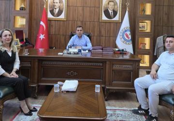 Halkbank Müdürü İnan’dan Kaymakam Algın’a ziyaret