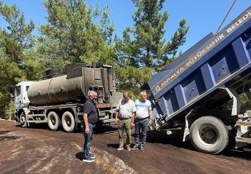 Başkan Topaloğlu, yayla yollarındaki asfalt çalışmalarını inceledi