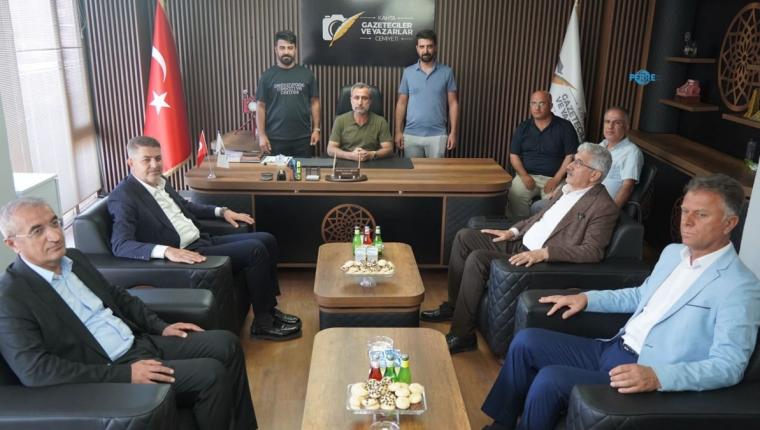 Milletvekili Şan ve Başkan Hallaç basın mensuplarıyla buluştu