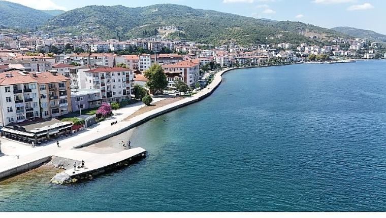 Değirmendere sahili dalga kırıcı setle güçlendirildi
