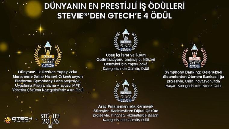 Dünyanın en prestijli iş ödülleri Stevie®'den GTech'e 4 ödül 