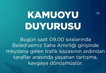 Adıyaman Belediyesi'nden Saha Amirliği önündeki olayla ilgili açıklama