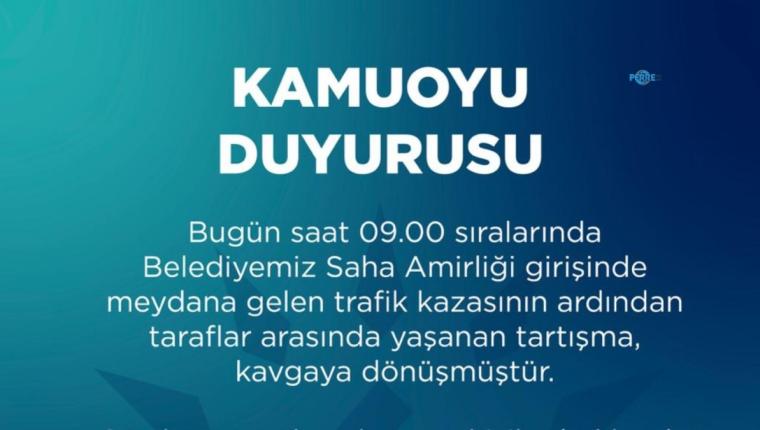 Adıyaman Belediyesi'nden Saha Amirliği önündeki olayla ilgili açıklama