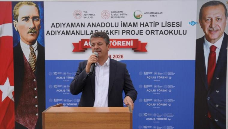 Adıyamanlılar Vakfı İmam Hatip Proje Ortaokulu törenle açıldı - Videolu Haber