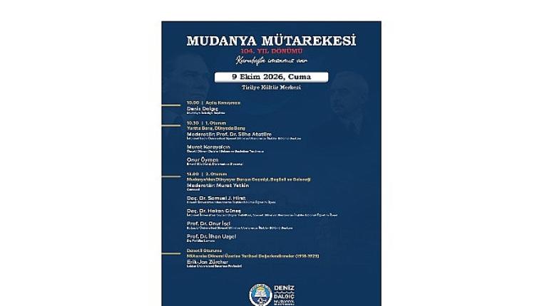 Mudanya'da Mütareke'nin 104. Yılına Üç Günlük Program