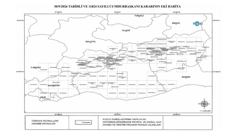 Adıyaman-Diyarbakır petrol ve doğal gaz projesi için acele kamulaştırma kararı