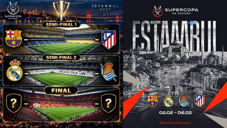 İspanya Süper Kupası İstanbul’da: Real Madrid, Barcelona, Atletico Madrid ve Real Sociedad geliyor