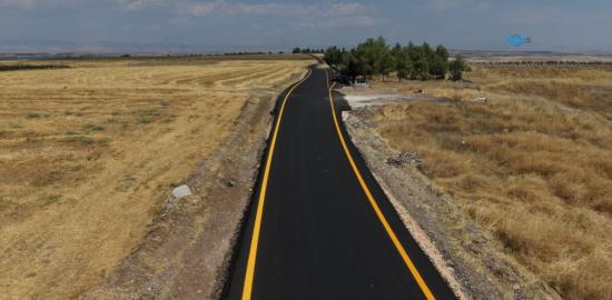 Samsat Göltarla köyünde yol çalışması tamamlandı