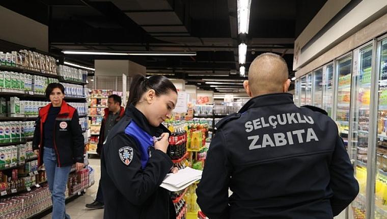 Selçuklu'da Market Denetimleri Sürüyor