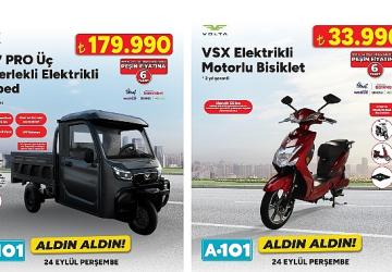 A101'de Elektrikli Moped Satışı
