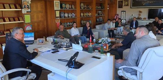 Fethiye Belediyesi heyetinden Kemer Belediyesi Kültür Evi'ne ziyaret