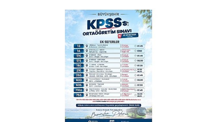 Büyükşehir'den KPSS için özel ulaşım planlaması