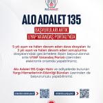 ANKARA (PERRE) - (Şeriban ÖZÇAKMAK) - Adalet Bakanı Akın Gürlek, "Alo Adalet 135" kapsamında yapılan başvuruların artık UYAP Vatandaş Portalı üzerinden elektronik ortamda iletilebileceğini açıkladı.