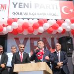 ADIYAMAN (PERRE) - (Şeriban ÖZÇAKMAK) - YENİ Parti'nin Adıyaman'daki teşkilatlanma çalışmaları kapsamında Gölbaşı İlçe Başkanlığı düzenlenen törenle açıldı.