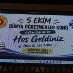 ADIYAMAN (PERRE) - (Murat KAYIŞ) - Eğitim Sen Adıyaman Şubesi tarafından 5 Ekim Dünya Öğretmenler Günü dolayısıyla düzenlenen etkinlikte eğitim emekçileri bir araya geldi.