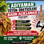 ADIYAMAN (PERRE) - (Şeriban ÖZÇAKMAK) - Adıyaman'daki tütün üreticileri, tütün fiyatlarında yaşanan sıkıntılar, firmaların alım noktalarındaki fiyat düşüklükleri ve tütüne yönelik firmalardan kaynaklandığı belirtilen ger...