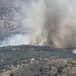 ADIYAMAN (PERRE) - Adıyaman'ın Gerger ilçesinde, ormanlık alanda çıkan paniğe neden olurken, yangın havadan ve karadan kontrol altına alınmaya çalışılıyor.