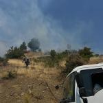 ADIYAMAN (PERRE) - (Şeriban ÖZÇAKMAK) - Adıyaman'ın Sincik ilçesine bağlı Alancık Köyü kırsalında ormanlık alanda çıkan yangına havadan ve karadan müdahale ediliyor.