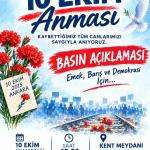 ADIYAMAN (PERRE) - (Murat KAYIŞ) - Adıyaman Emek ve Demokrasi Platformu, 10 Ekim Ankara Garı Katliamı'nın 11'inci yılında yaptığı açıklamada, yaşamını yitirenleri anarak kalıcı barış, demokrasi ve adalet taleplerini yine...
