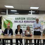 ADIYAMAN (PERRE) - (Şeriban ÖZÇAKMAK) - Demokratik Bölgeler Partisi DBP Eş Genel Başkanı ve İstanbul Milletvekili Çiğdem Kılıçgün Uçar, partisinin "Barışın Sözünü Halkla Kuruyoruz" çalışmaları kapsamında Adıyaman'da tema...