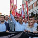 ANKARA (PERRE) - (Şeriban ÖZÇAKMAK) - Çankaya Belediye Başkanı Hüseyin Can Güner'in gözaltına alınması, CHP Ankara İl Örgütü'nün çağrısıyla Ankara'da protesto edildi.