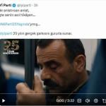 ANKARA (PERRE) - (Berfin GÜRBÜZ) - İYİ Parti, AK Parti'nin kuruluşunun 25'inci yılı dolayısıyla "25 yılın gerçek şarkısı" başlığıyla yapay zeka kullanılarak hazırlanan bir klip yayımladı.