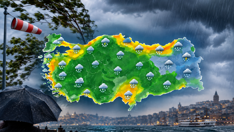 Meteoroloji Uyardı: Birçok Bölgede Sağanak, Marmara ve Karadeniz’de Fırtına Bekleniyor