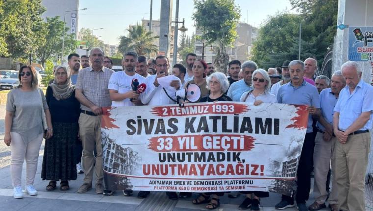 Adıyaman Emek ve Demokrasi Platformu’ndan Madımak açıklaması - Videolu Haber