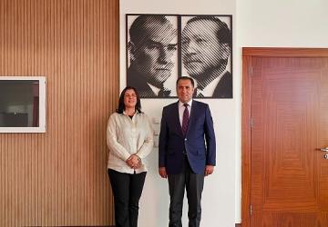 Başkan Çerçioğlu'na Aile ve Sosyal Hizmetler İl Müdürü Türkoğlu'ndan Ziyaret
