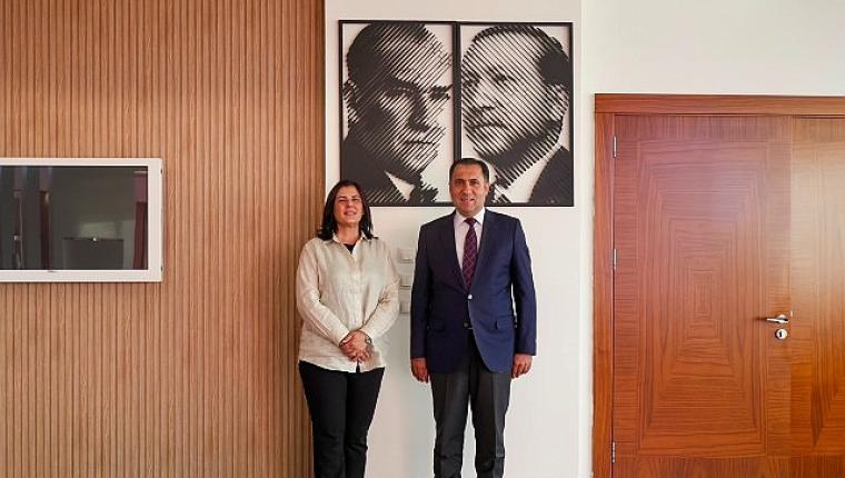 Başkan Çerçioğlu'na Aile ve Sosyal Hizmetler İl Müdürü Türkoğlu'ndan Ziyaret